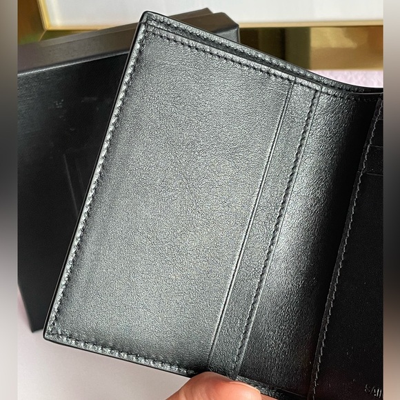 YSL Saint Laurent Green and Black Animal Print Card Holder - Leopard - Picture 8 of 15